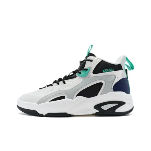 XTEP Black Lord VI Модный Спортивный Высокий Топ Резистентный к Износу Повседневный Мужской Белый Черный Синий