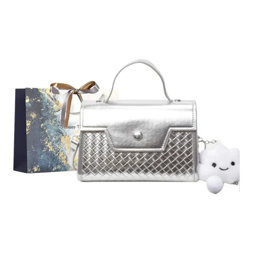 Iman's House ПУ (полиуретан) Сумка через плечо Сумка на одно плечо Женская серебряная розовая экрю черная