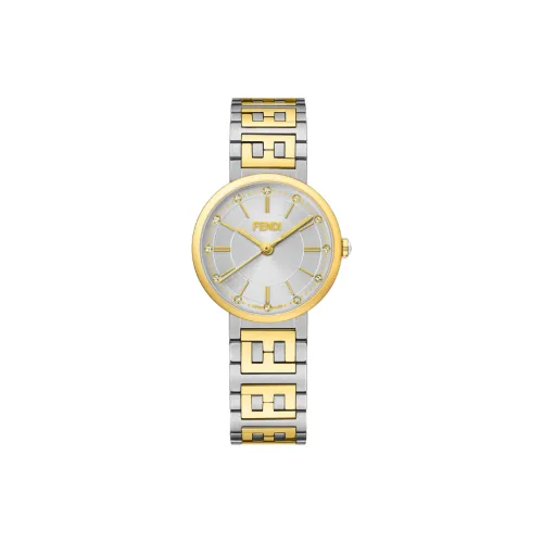 FENDI Eternal Fendi Collection Женские часы Кварцевый механизм Ремешок из нержавеющей стали 29 мм Серебристый циферблат