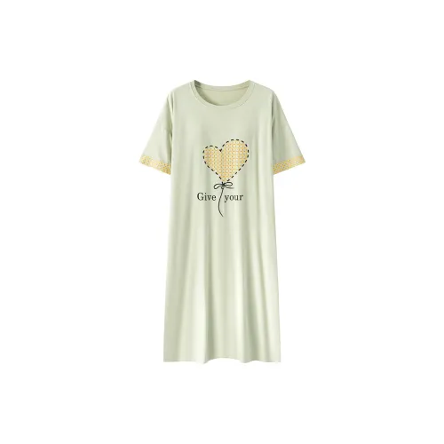 MADALLO Ночная сорочка Женская Светло-желтая Зеленая