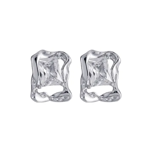 KING OF BLING Серьги из сплава с цирконием женские