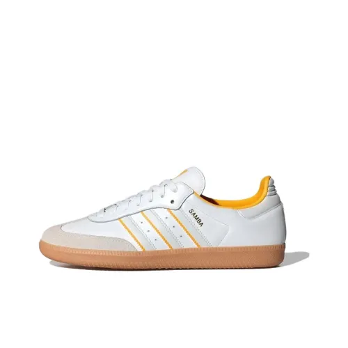 Adidas Originals SAMBA OG Low Топ Скейтборд Кроссовки Унисекс Белый Желтый