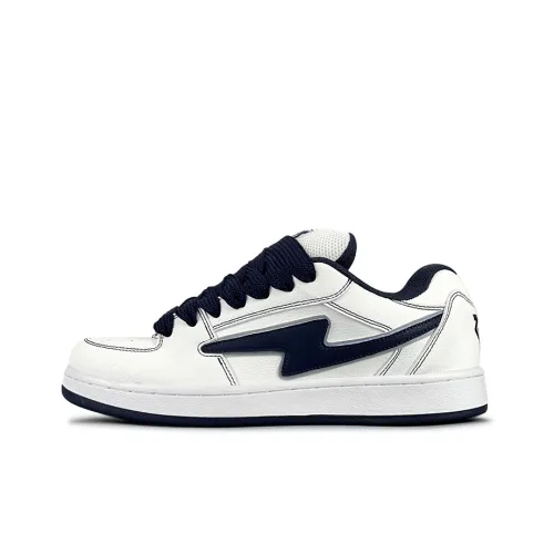 LuzaoT SUPER DRAG Скейтборд Кроссовки Низкие Белые Темно-Синие Унисекс