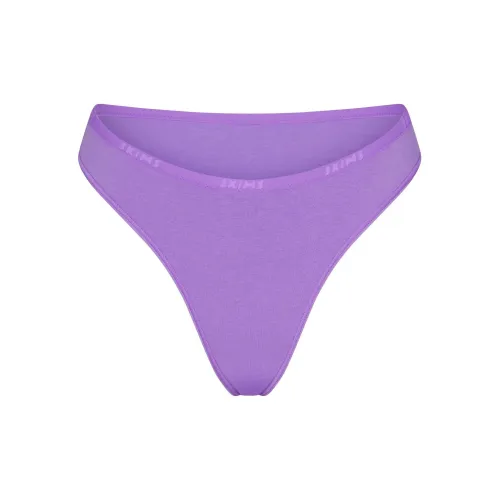 SKIMS Хлопок Логотип HIGH Нога Бикини Нижнее белье Женские 1 Пачка Ultra Violet Ультрафиолет