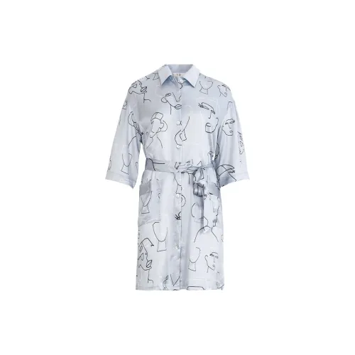 Silk Boundary Ночная сорочка Женская Светло-синяя