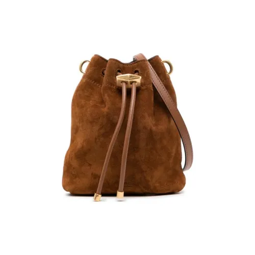 Jimmy Choo Сумка-ведро из замши сумка через плечо женская коричневая