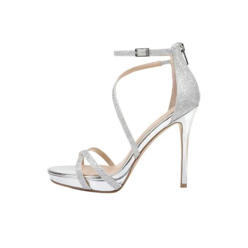 Badgley Mischka Galen One Ремешок Сандалии 9,6 см Женские Серебряные