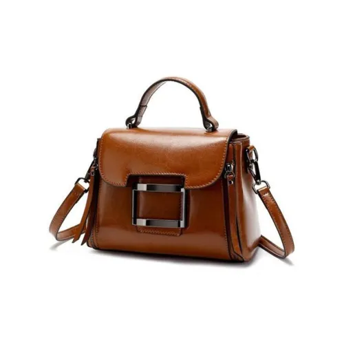 TTaG．baG Масляный воск Коровья кожа Подушка Сумка Сумка через плечо Сумка на одно плечо Обычная Сумка Женская