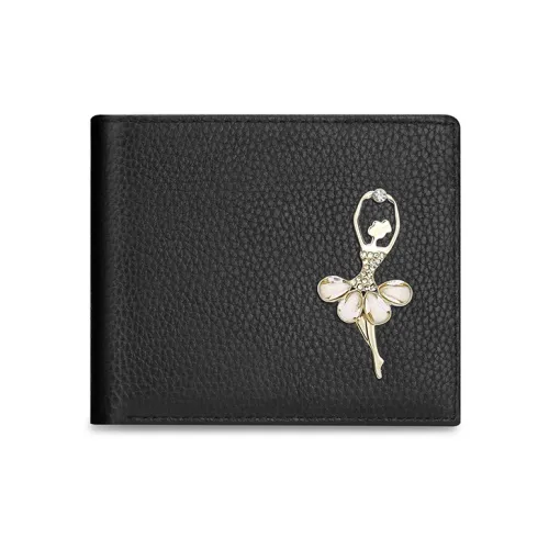 MEXICAN Кошелек из коровьей кожи Маленький Женский Черный Розовый Экрю