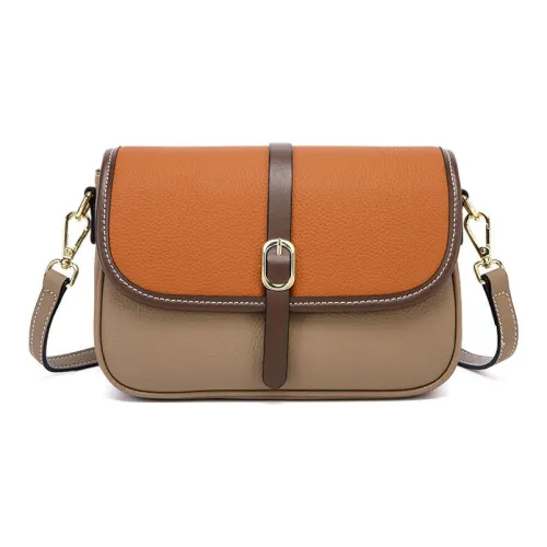 TTaG．baG Сумка через плечо из натуральной коровьей кожи женская хаки карамель черный