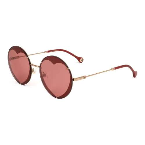 CarolinaHerrera Металл Круглые Солнцезащитные очки Женские Красные