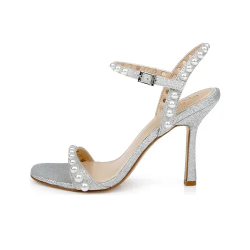 Badgley Mischka Damaris One Ремешок Сандалии 9,5 см Женские Серебряные