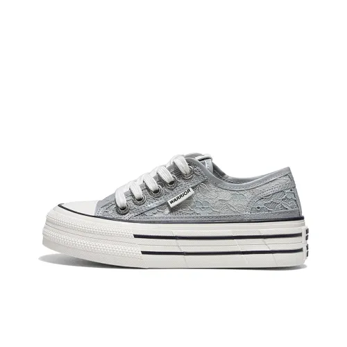 Warrior Low Top Canvas Shoes Gray Women's