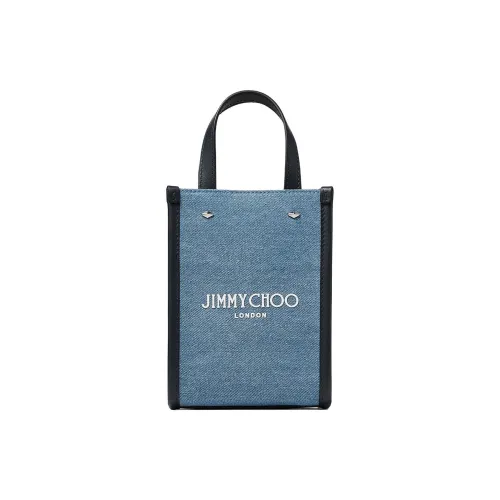 Jimmy Choo Выстиранный деним Сумка через плечо Сумка Мини Женская Синяя