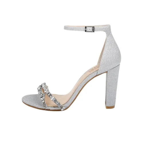 Badgley Mischka Alia JEWEL One Ремешок Сандалии 9 см Женские Серебряные
