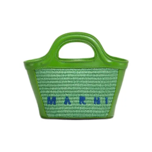 MARNI Кожа с Хлопком и Полиамидом Сумка через плечо Сумка Мини Женская Зеленая