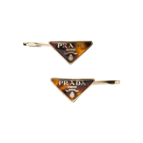 PRADA Эмаль Заколки для волос Женские Коричневый