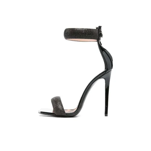 PHILIPP PLEIN One Ремешок Сандалии 12 см Женские Черные
