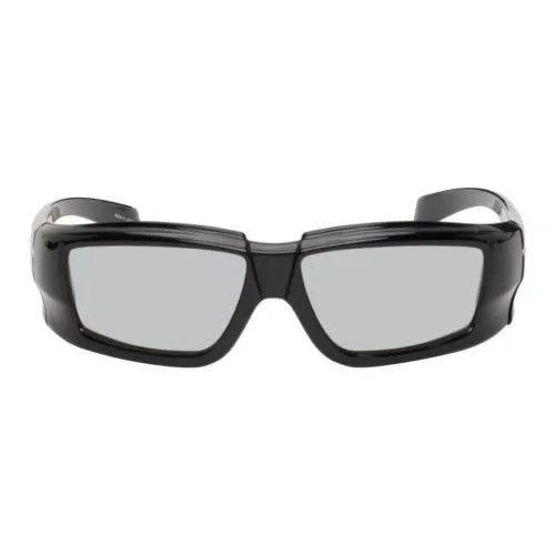 RICK OWENS совместный бренд RO Ацетат Прямоугольные Солнцезащитные очки Мужские Черные