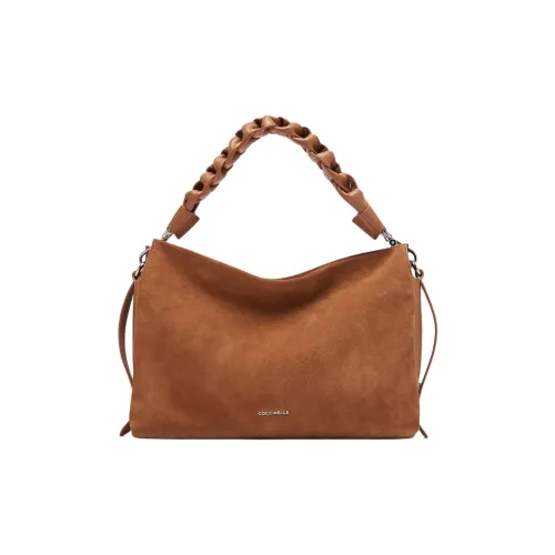 COCCINELLE Замша с GRAIN LEATHER Сумка Сумка через плечо Средняя Женская Коричневая
