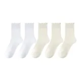 5 пар (Чисто белый X2 + Молочный белый X3)
