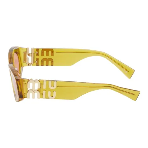 MIU MIU Ацетат OVAL SUNGLASSES Женские Желтый