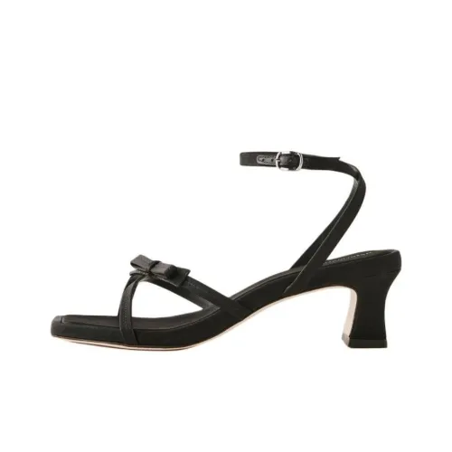 REFORMATION One Ремешок Сандалии 5 см Женские Черные