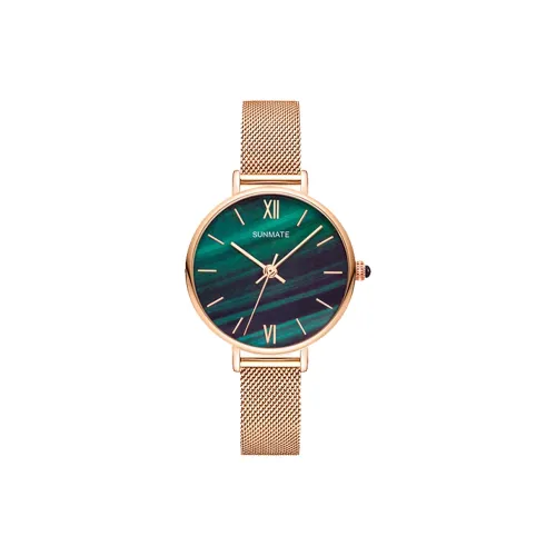 SUNMATE Кварцевый механизм Женские часы 25,5 мм Зеленые