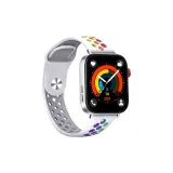 [Пуговица-Пуховые куртки Силикон] Белый радужный с пятнами