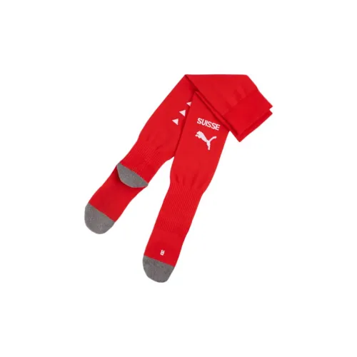 PUMA SS24 Switzerland Логотип Football Носки Футбольные носки Мужской 1 упаковка Красный