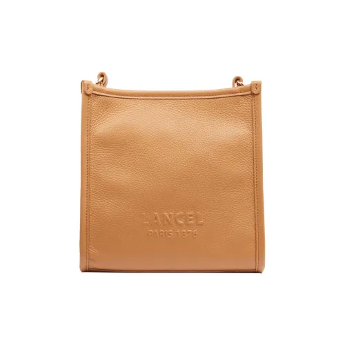 LANCEL Коровья кожа крупнозернистая Сумка через плечо Маленькая Женская CAMEL