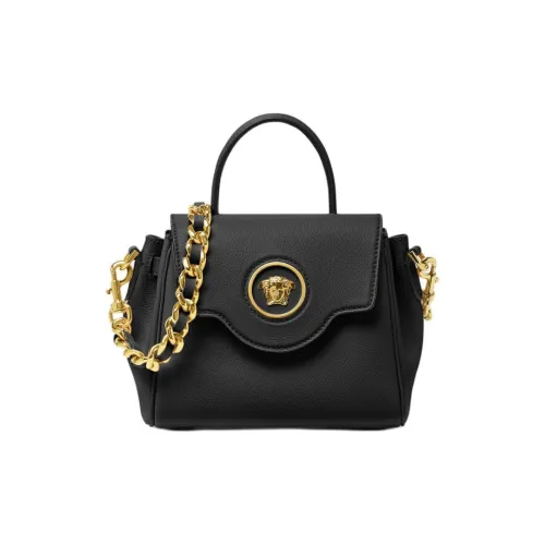 VERSACE La Medusa Сумка через плечо из коровьей кожи маленькая сумка женская черная