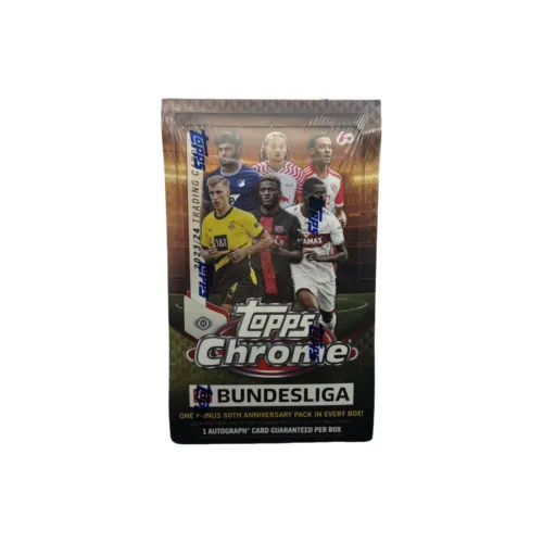 Topps 2023 24 Bundesliga Chrome Hobby Soccer Star Карты 5-8 Подписанных Карт в Упаковке Спортивные Карты Целая Коробка