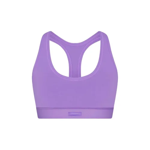 SKIMS Хлопок Джерси Рейсербэк Бюстгальтер Женские Ultra Violet Ультрафиолет