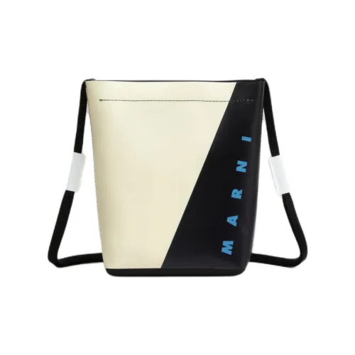 MARNI Tribeca Полиуретан с Полиэстером Сумка через плечо Мужская Черная и Белая