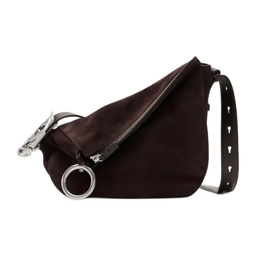 Burberry Телячья кожа Сумка через плечо Маленькая Унисекс Темно-коричневый