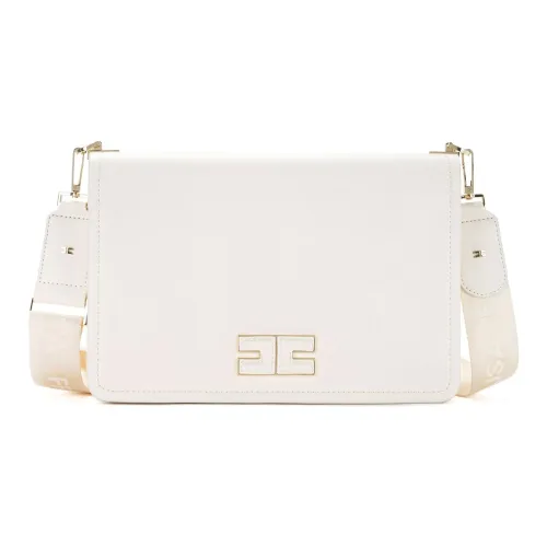 Elisabetta Franchi Сумка через плечо из синтетической кожи большая женская белая