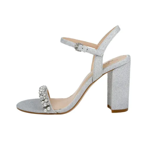 Badgley Mischka One Ремешок Сандалии 9 см Женские Серебряные