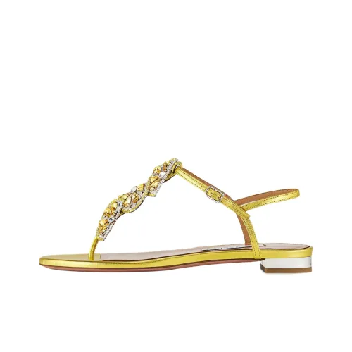 AQUAZZURA Gin Tonic one Ремень Сандалии Женские Желтый