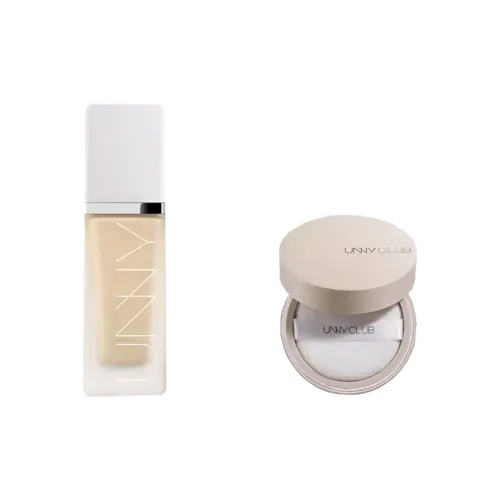UNNY Oil Control Жидкость Основа с Серый Loose Пудра Наборы косметики Натуральный 30г+10г