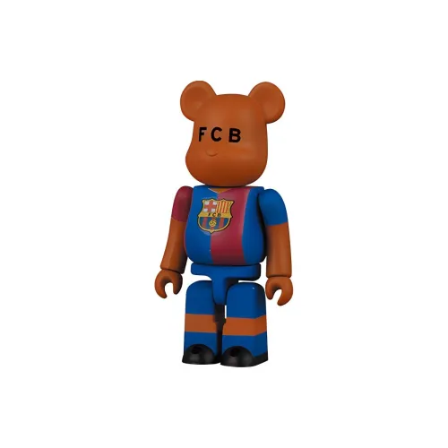 BE@RBRICK №.000FCB FC Barcelona 06 Барса Домашний стиль Прозрачный Слепая коробка Карточка 100%