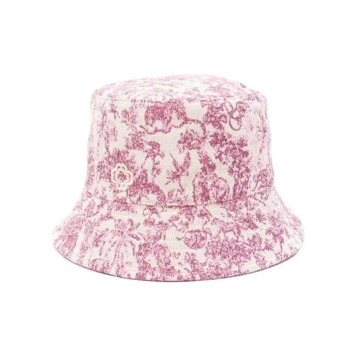 Maje Cotton Bucket Hats Женские Розовый Бежевый