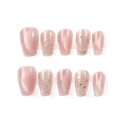 KDOW Ледяная прозрачность Кошка'S Eye SNOW FLOWER Искусственный Ногтей Короткий 19мм