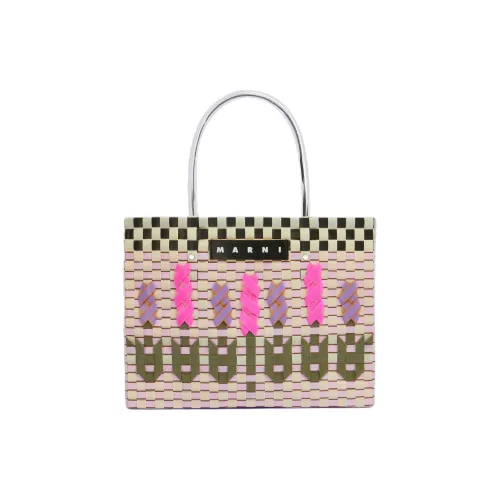 MARNI Коровья кожа с полипропиленовой тоут сумка сумка для покупок сумка женская кварц