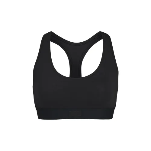 SKIMS Хлопок Джерси Рейсербэк Бюстгальтер Женский SOOT Дымчатый Серый