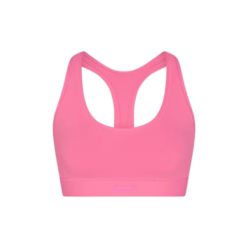 SKIMS Хлопок Джерси Рейсербэк Бюстгальтер Женские Sugar Розовый Конфетно-розовый