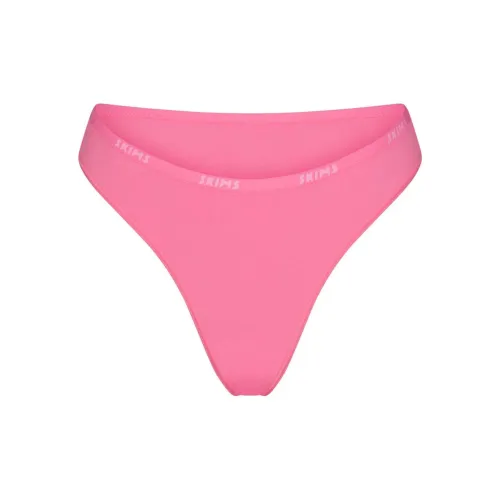 SKIMS Хлопок Логотип HIGH Нога Бикини Трусы Женские 1 Пачка Sugar Розовый Конфетный Розовый