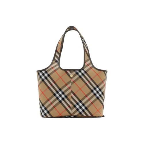 Burberry 100% хлопок Тоут Сумка Сумка для покупок Сумка на плечо Сумка маленькая Женская Коричневая