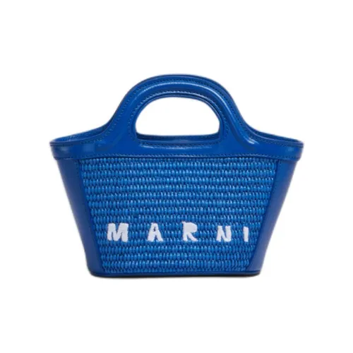 MARNI Cotton Тоут Сумка Сумка для покупок Сумка через плечо Сумка микро Женская Синяя