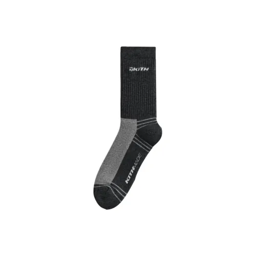 Kith 1 шт Черно-серый Унисекс MID Носки до икры